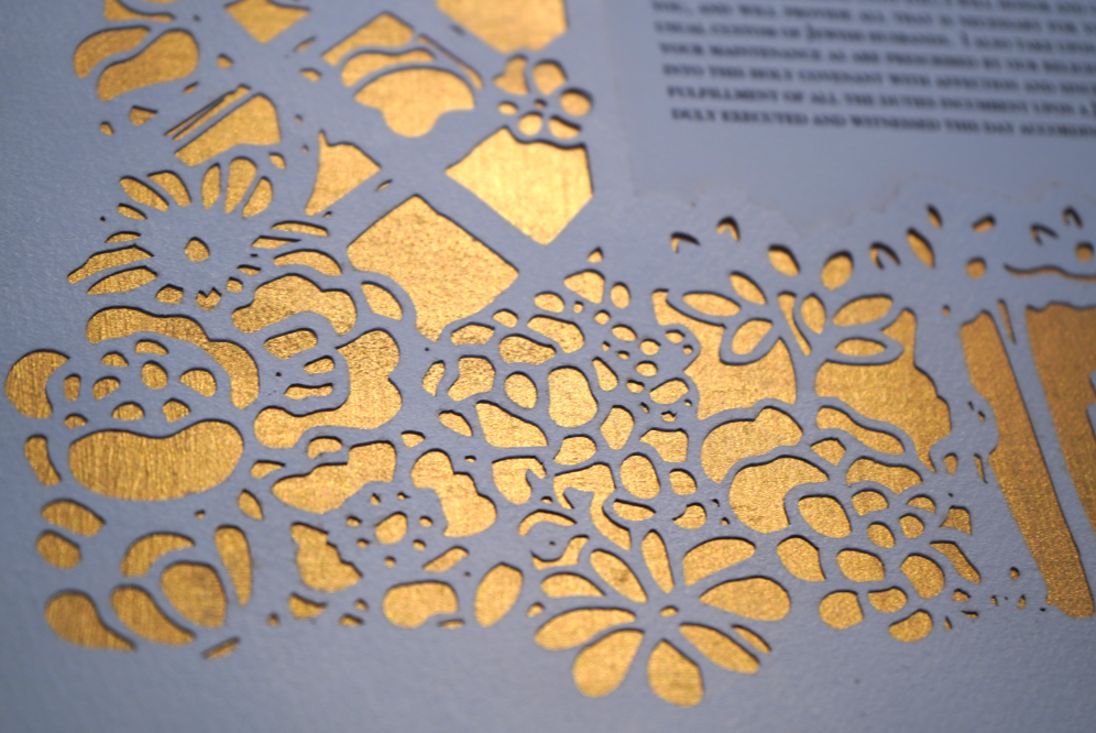 Spanish Style Vineyard Bloom - Papercut Ketubah (includes name personalizations)