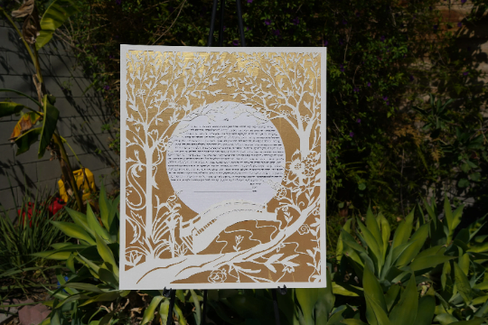 Ecosystem of Love Rainforest Bridge - Papercut Ketubah