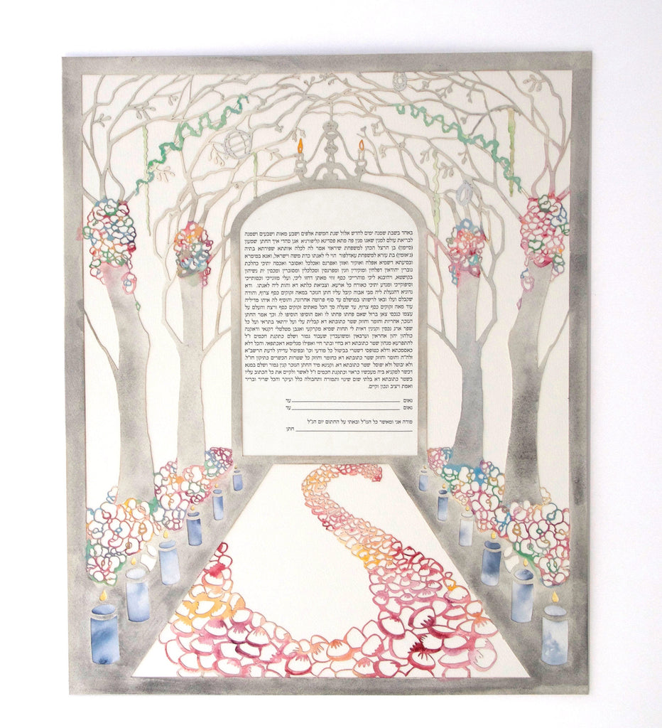 Wonderland Aisle - Custom Watercolor Painted Ketubah