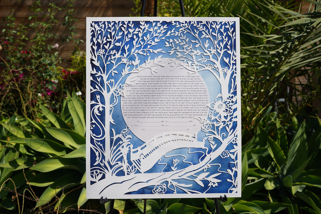 Ecosystem of Love Rainforest Bridge - Papercut Ketubah